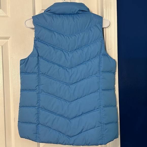 NWT Women’s Lands End Hyper Dry Allied Feather 600 Down Blue Zip Vest Size XS - Picture 7 of 7